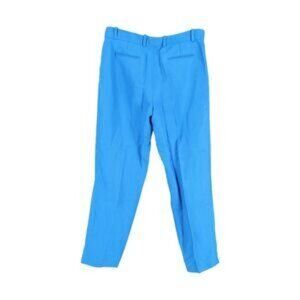 Loro Piana Straight-Leg Trousers in Blue Linen